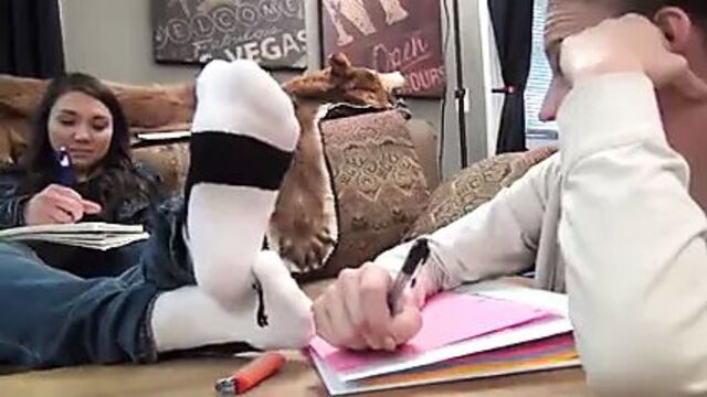 Distracted Lesbian Foot Worship