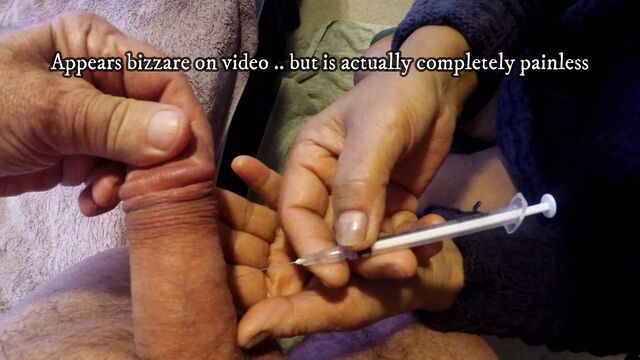 Alprostadil penis injection by wife & Cum