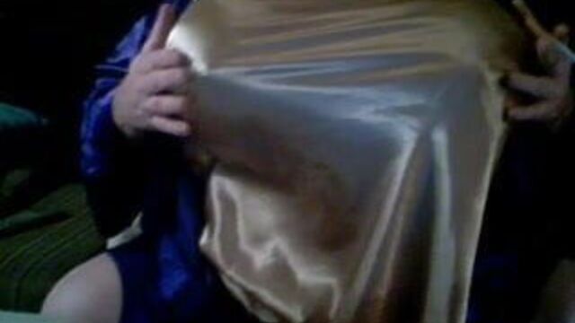 Massive gold satin boobs 50ddds