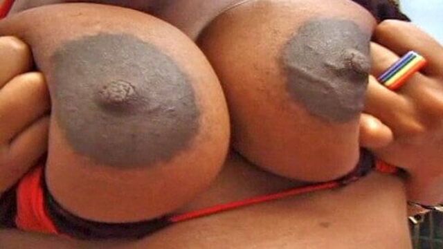 Big areola pregnant black amateur