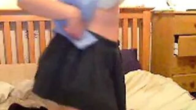 Teasing schoolgirl uniform