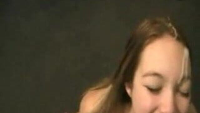 Shy girl takes a facial