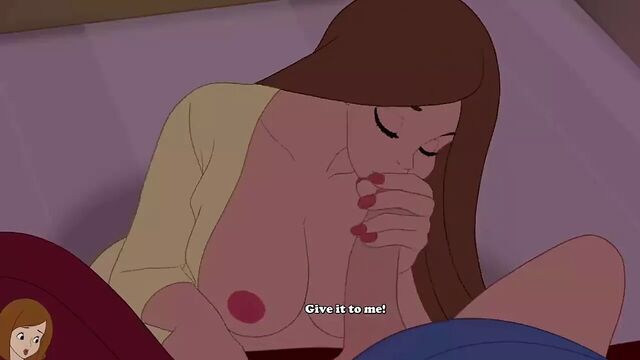 Milftoon Drama - Rubbing on the housemilf, Linda