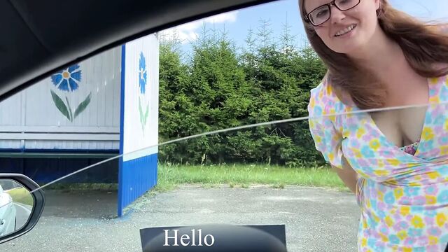 Two students gave a ride to fellow traveler MILF to creampie