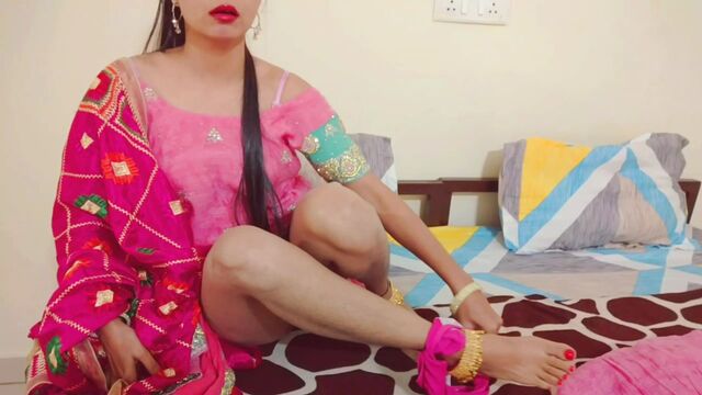 Indian Desi married step-sister cheats on her husband and gets fucked by step-brother foot fetish seduce in Hindi audio