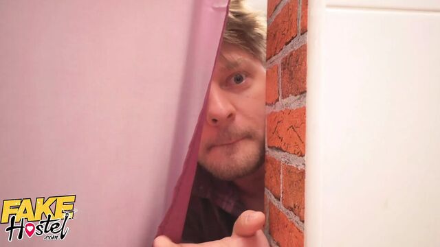 Fake Hostel Backpacker Fucks Redhead Landlady and Her Petite Maid