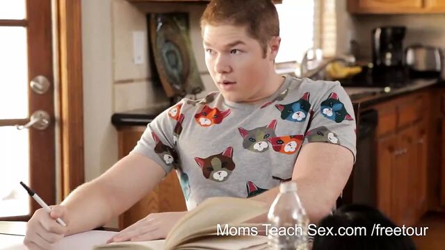 Moms Teach Sex - Step Mom turns study time into fuck time