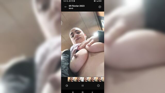 In the elevator a girl masturbates and surprised by a stranger at this moment