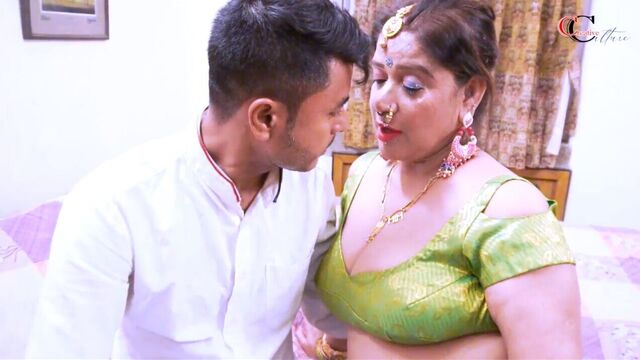 A mature milkmaid is being fucked by young home owner.