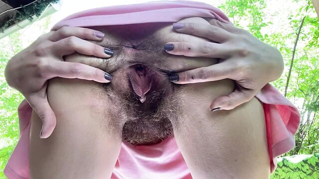 Hairy pussy in skirt hairy fetish video outdoor