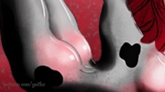 YOITHE FURRY COW SHAKES HER HUGE BOOBS IN FRONT OF A GIANT