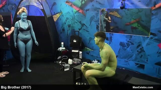 Sam Chaloner frontal nude & underwear from Big Brother 2017