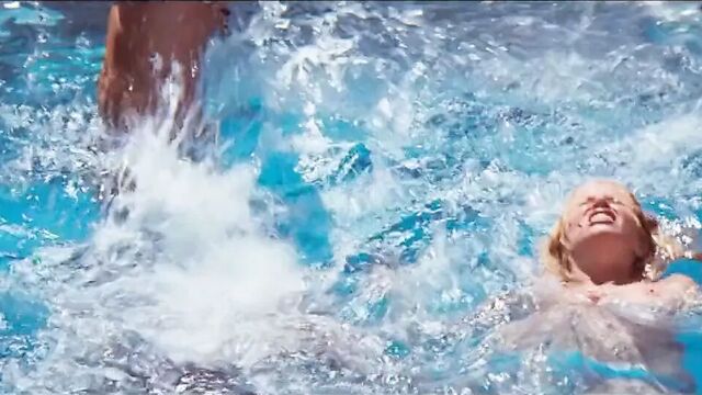 Suzanne Somers Topless Boobs Pool Scene from Magnum