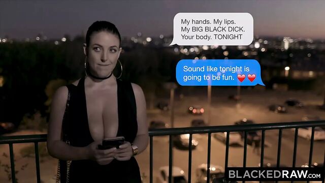 BLACKEDRAW - Black stud takes Angela White in her hotel room