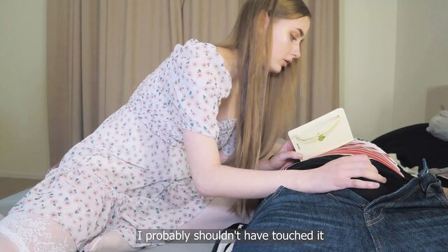 Stepdaughter's Deepthroat Multiple Cumshot from Stepdaddy