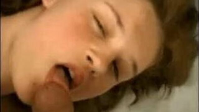 Russian young girl doing blowjob