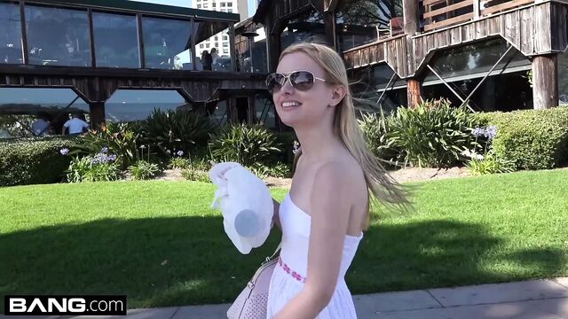 Kennedy Kressler bends over for big cock & thumb in her ass