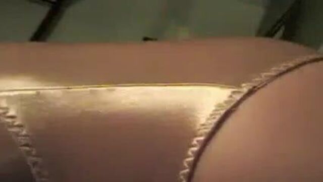 Gold satin panties close-up