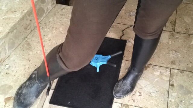 Taking off boots after riding